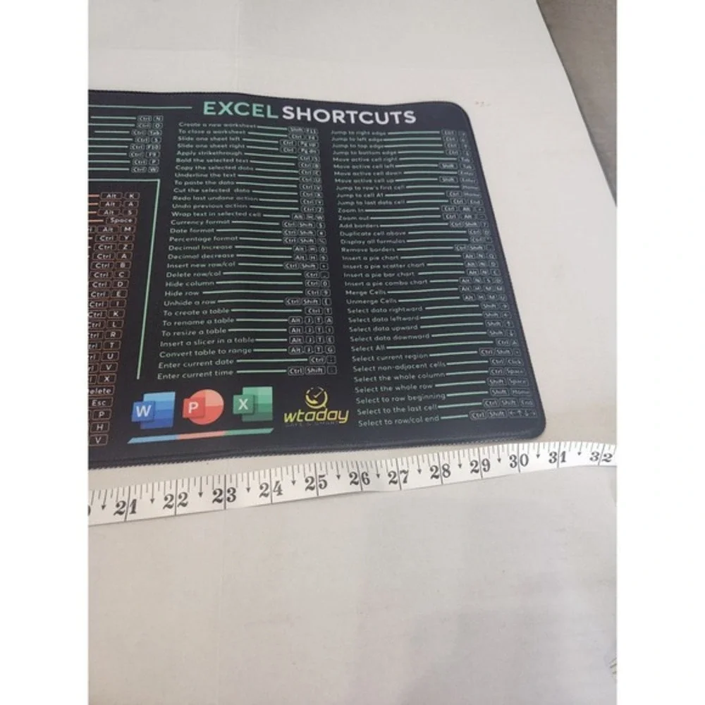 Word Powerpoint Excel‎ Shortcuts Mouse Pad Large Desk Mat New